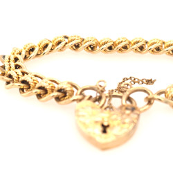 Pre Owned 9ct Bracelet With Padlock ZX197